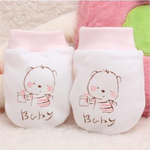 Cotton Blend Lovely Baby Proof Gloves Comfortable Breathe Freely Anti Scratching Baby Gloves Newborn Mitten