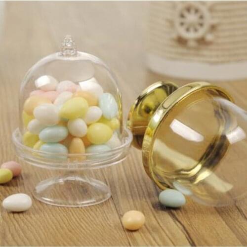 1pc Wedding Clear PVC Box Tray Shape Party Favor Cake Cookie Candy Boxes Birthday Festival Event Decoration Transparent Gift Box