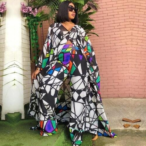 Summer African Clothes For Women Two Piece Set Matching Dashiki 2021 Fashion Long Dress Sets Pants Suits Outfits Party Dresses