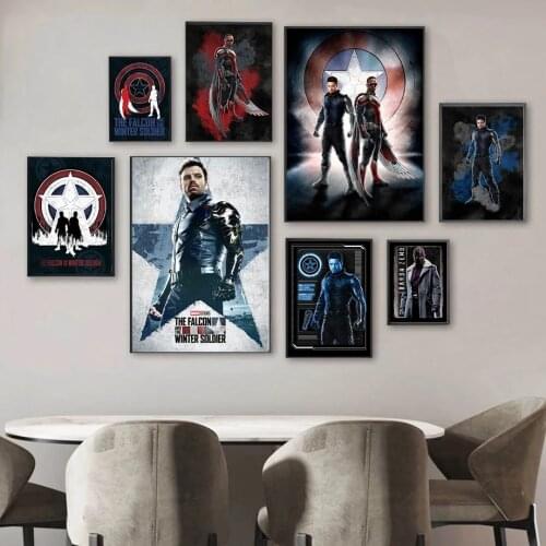 Marvel The Falcon and the Winter Soldier Canvas Painting Superheros Posters and Print for Living Room Decoration Cuadros Decor