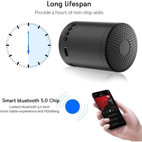 Mini Subwoofer Wireless Speaker Bluetooth System Portable Waterproof Dwire HD Outdoor Stereo Sound Column Supports