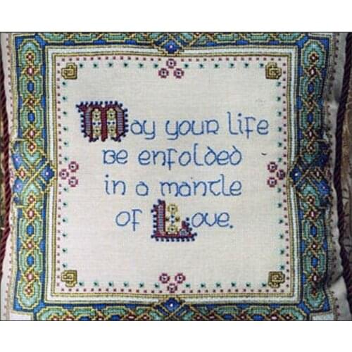 Cushion full love embracing the heart Cross Stitch Set Cross-stitch Kit Embroidery Needlework Craft Packages Cotton Fabric