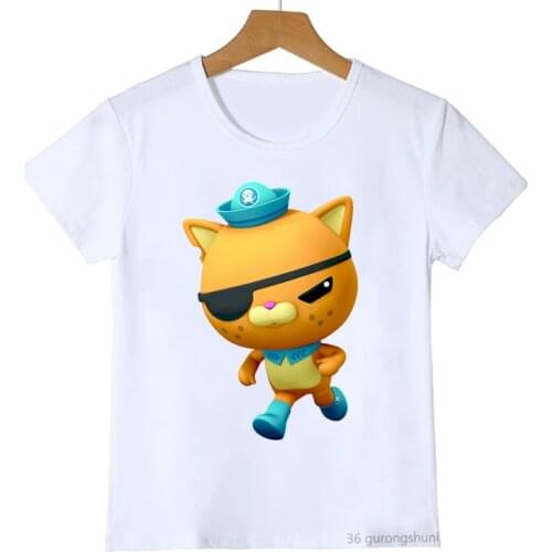 New The Octonauts T Shirt Kawaii Barnacles Kwazii Peso Shellington Anime Clothes Boys T-Shirt Manga Cartoon Print Tee Tops