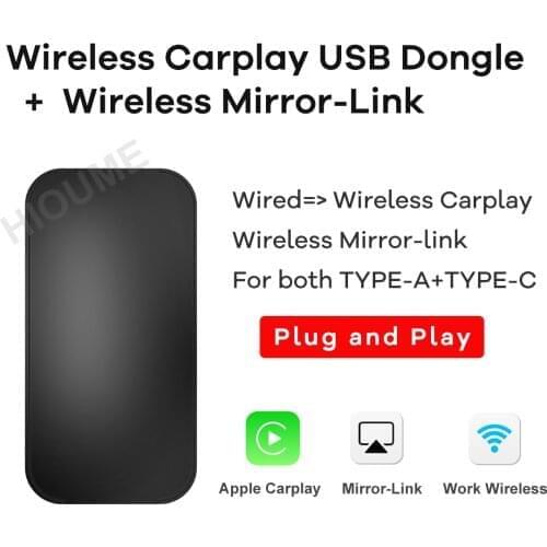 NEW Wireless CarPlay Dongle Adapter W/ Mirror Link for Audi Benz Mazda Porsche Volkswagen Volvo Ford Citroen Honda Nissan Opel