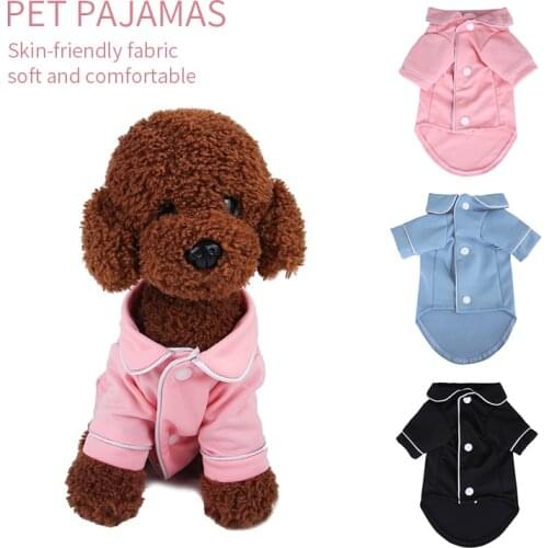 Pet Pajamas Dogs Home Clothes Dogs Small Dogs Teddy Bichon Knitted Clothes Summer Pink Dog Clothes Puppy Clothes