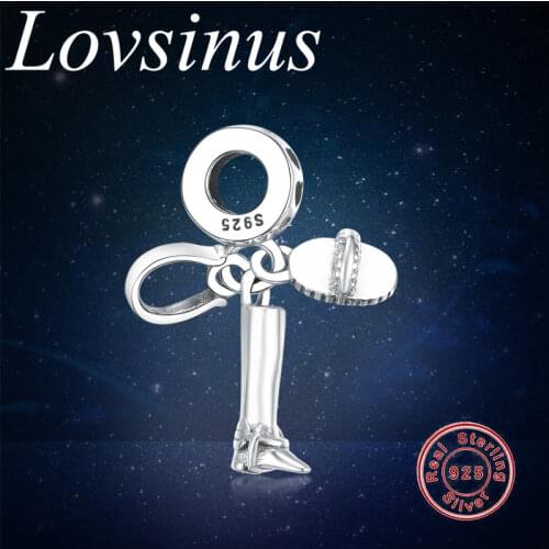 Fit Original European Charm Bracelets 925 Sliver Horse Stirrup Charms Dangle DIY Jewelry Making Real 925 Sterling Silver Beads