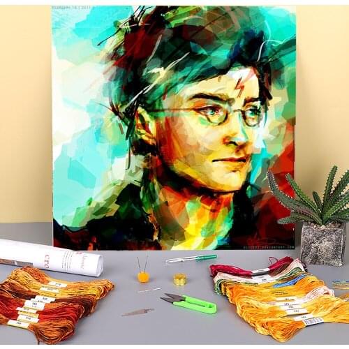 Portrait The Boy Who Lived Printed 11CT Cross-Stitch Embroidery Set DMC Threads Painting Needlework Craft Hobby Mulina