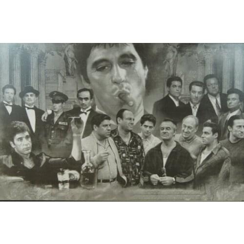 20" X 30" HD Poster, New Brand Mafia Movie Gangster Montage Canvas Poster Room Decor Poster