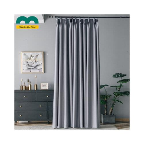 Simple Solid Color Window Curtain Full Shade Curtain Northern European Blackout Curtains for Living Room Bedroom Dining Room