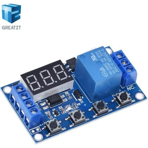 DC 6-30V Support Micro USB 5V LED Display Automation Cycle Delay Timer Control Off Switch Delay Time Relay 6V 9V 12V 24V