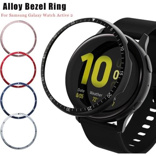 Alloy Bezel Frame Cover Ring Compatible For Samsung Galaxy watch active 2 40MM 44MM Anti Scratch Metal Ring Watch Accessories