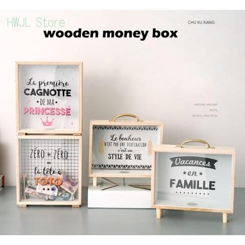 XINCHEN Wooden Piggy Banks For Money
