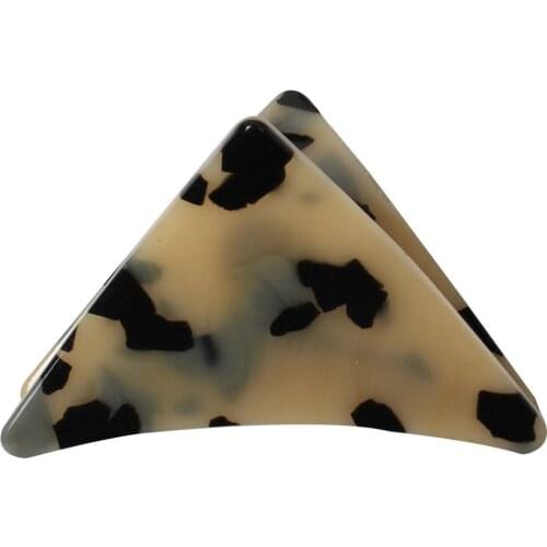 Medium Triangle Acetate Hair Claw Clip Luxury Handmade French Design Fashion Hair Accessories Women Tortoise Hairpins