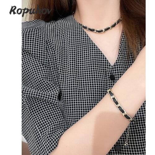Ropuhov 2021 New 925 SilverKorea Retro Small Fragrance Belt Short Women Necklace Ins Wind Online Celebrity Bracelet Accessories
