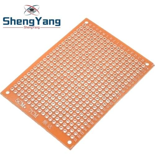 10Pcs 5*7 PCB 5x7 PCB 5cm 7cm DIY Prototype Paper PCB Universal Board Yellow