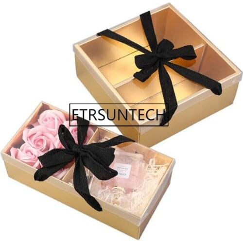 50pcs Empty Portable Flower Dessert Gift Box Packaging Paper Basket Gifts Folding Paper Box Florist Supplies