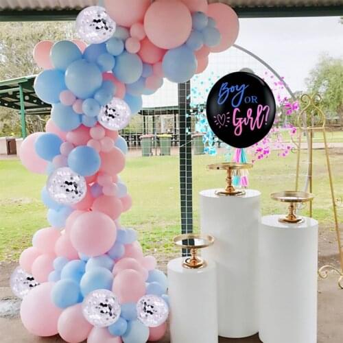 88 pcs/Set Gender Reveal Party Decoration Pastel Balloon Garland Blue Pink Macaron Ballon 36 Inch Boy Or Girl Balloon Supplies