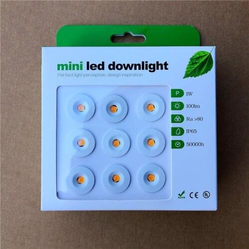 9Pcs/Lot DC12V 1W LED MINI Downlight Bridgelux Chip Waterproof IP65 LED Spot Light LED Cabinet Light LED Downlight