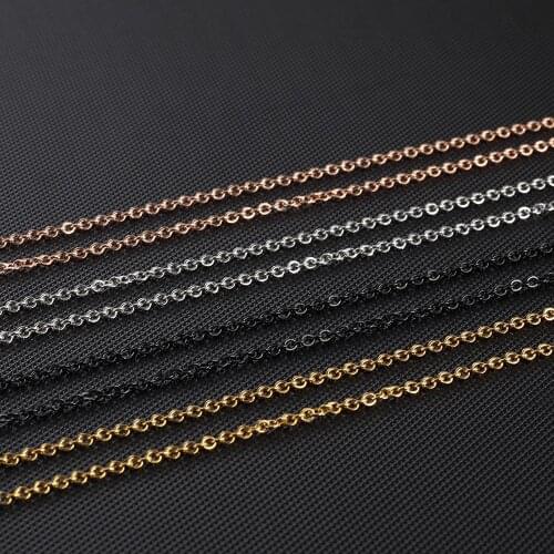 10pcs per lot wholesale Stainless Steel Chain 45cm 50cm Length Chain for Necklace Necklace Jewelry Making Accessories