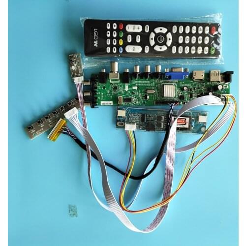 Kit For M185XW01 V0/M185XW01 V1 HDMI USB LVDS DVB-T DVB-T2 TV screen Panel digital 1366X768 controller board 30pin 2 CCFL 18.5"