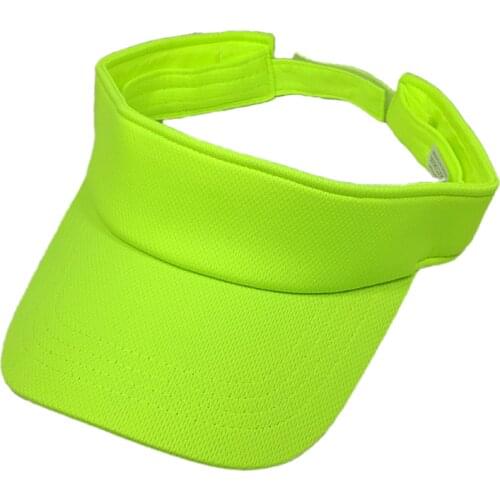 Lime Green Soft Mesh Athletic Men Golf Sun Visor Hat Sport Cap Neon Orange White Black Blue Bright Pink