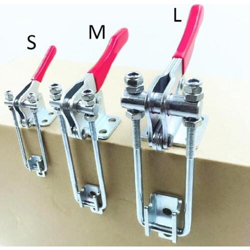 90 Degree Mechanical Iron Latch Type Pull Toggle Locking Clamp Quick Holding Locking Clip Woodworking Press Clamps