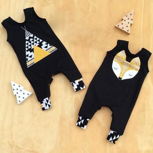 Fashion Summer Babys Jumpsuits 0M-24M Newborn Infant Baby Boy Girl Kids Cotton Romper Jumpsuit Clothes