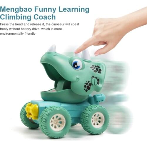 1pcs Cartoon Dinosaur Friction Car Push Go Toy Car Great Gift Inertial Vehicle Model Toy For Children Gift New Year Birthday Toy