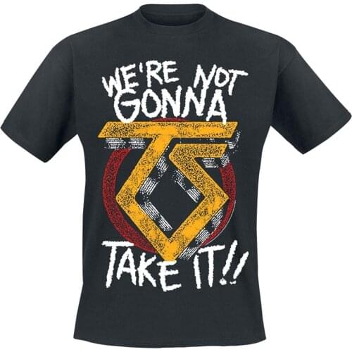Twisted Sister T Shirt Were Not Gonna Take It Band Logo Official Mens Black