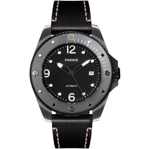 Parnis Outdoor Seriers Luminous Mens Sapphire Glass Ceramic Bezel 100m Waterproof Sport Automatic Mechanical Watch Wristwatch