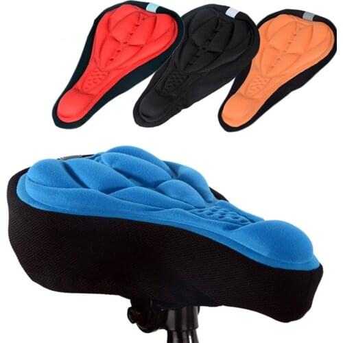 Comfort 3D Sponge Pad Bike Seat Cushion Cover Breathable Mountain Bike Cycling Saddle Seat Mat Bicycle Bike Accessories 4 Colors