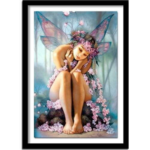 Full Square Drill 5D DIY Diamond Painting "Butterfly Fairy" 3D Embroidery set Cross Stitch Decor gift VIP