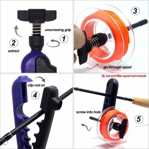 Portable Universal Fishing Line Spooler Adjustable for Various Sizes Rod Bobbin Reel Winder Board Spool Line Wrapper Mini