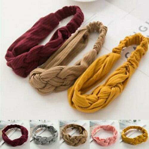 Meihuida Bohemian style hand-woven vintage braided baby headband newborn girl Cute Sweet hair accessories