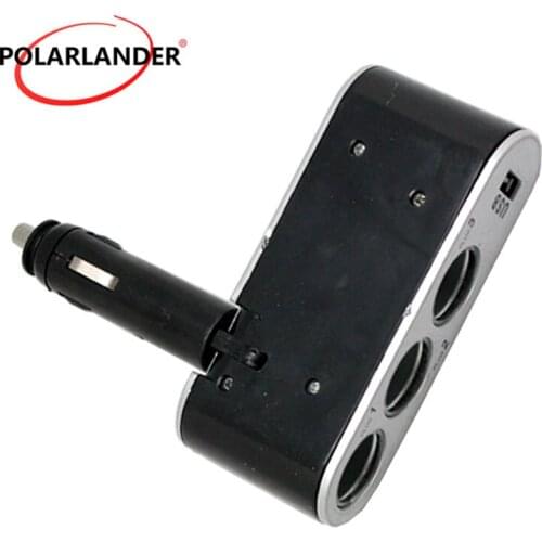 Socket Plug Splitter Power Charger Auto Socket Adapter 3 Port Way 12V For Universal USB Car-Charger With Power Indicator