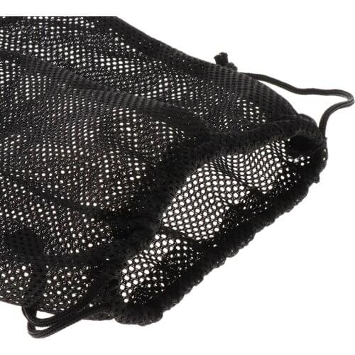 Mesh Drawstring Storage Pouch Bags Washable Reusable Stuff Sack 9.8x9.8"