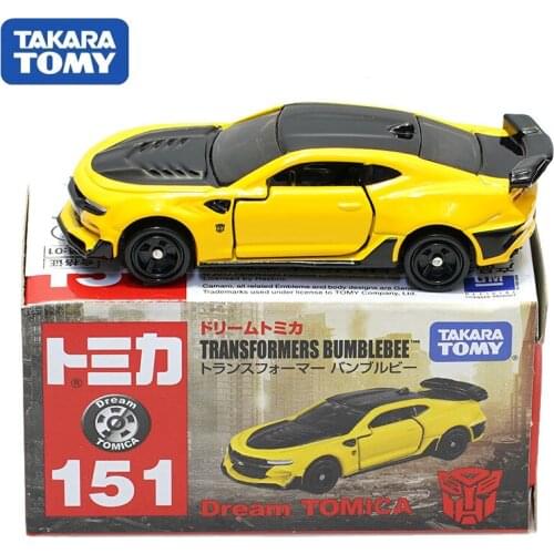 Takara Tomy Dream Tomica Cars No.151 Bumblebee Yellow Metal Diecast Vehicle Simulation Car Model Toys For Children Chrismas Gift