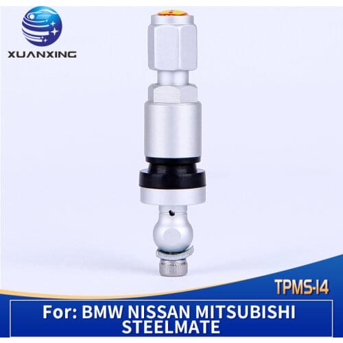 TPMS-14 Tire Valve For Nissan BMW X5 Mitsubishi Aluminum alloy Valve Stem Tire Sensor Kit TPMS Tire pressure sensor Valves