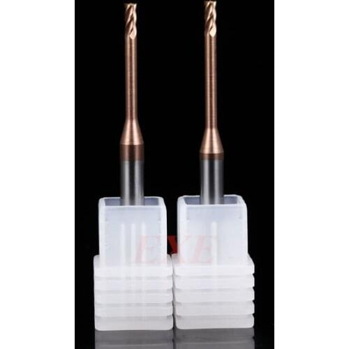 65HRC 55HRC CNC carbide deep slot milling mold steel long neck coated End mill milling cutting copper and aluminum alloy tools