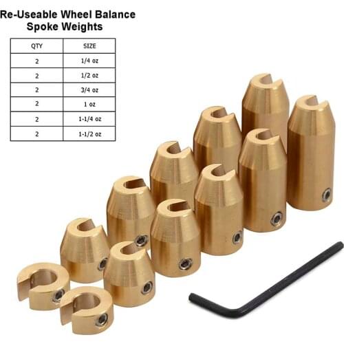 CNC Wheel Spoke Balance Weight For Super Moto Dual Sport For Harley BMW GS Universal Motorcycle Reusable Brass Wheel Spoke