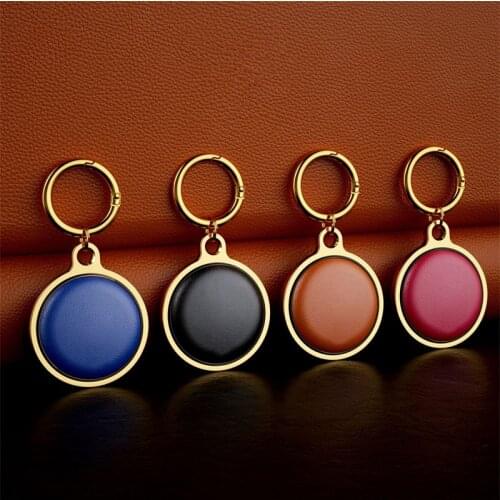 Protective Cover For AirTag Case Leather Metal Frame Sleeve Anti-scratch Anti-lost Protector Shell For AirTags Locator Tracker