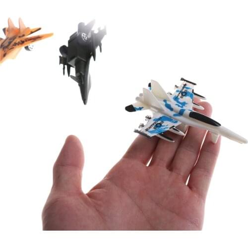 1Pcs Children Education Toy Mini Aircraft Models Toys Force Fighter Airplane Toy Military Plane Pull Back Toy Random 4colors