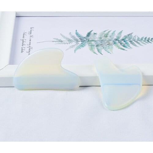 1pcs Opalite Small Size Natural Jade Massage Guasha Scraper Scratching for Body Back Relax Muscle Removel Facial Puffy Skin Care
