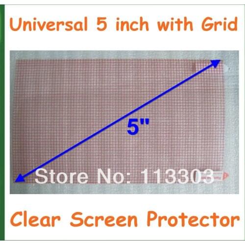 1000pcs Universal 5 inch Clear Screen Protector Protective Film Grid for Tablet PC GPS MP4 Camera Size 115x65mm