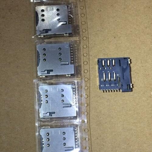20PCS/Lot Micro SIM Card holder connector 7P 7Pin Card Slot/Self push with switch 1.35MM