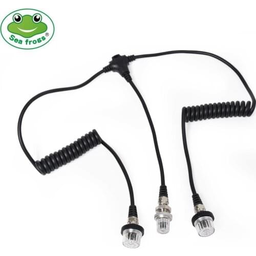 OF-2 1 to 2 1.7M 5 pin Scuba FiberOptic Cable Diving Underwater Strobe optical fiber cable for Sea Strobe Waterproof Camera Case