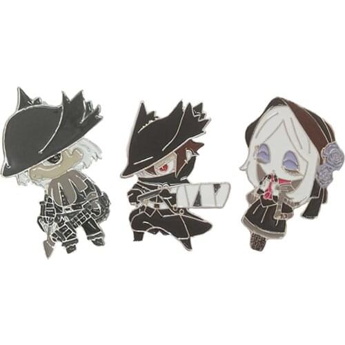 Game Bloodborne figure cosplay Brooches badge pin keyring pendant enamel Accessories jewelry
