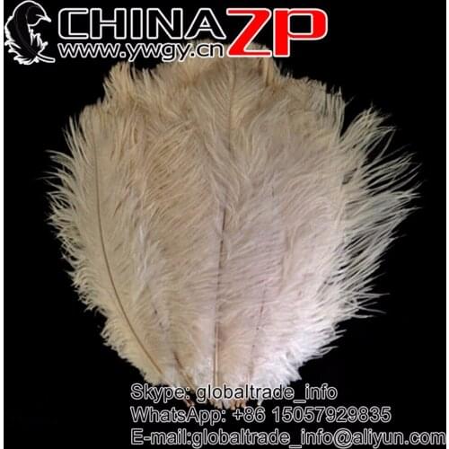 CHINAZP Factory 40~45cm(16~18inch) Length 100pcs/lot Beached White Ostrich Feathers for Wedding Centerpieces