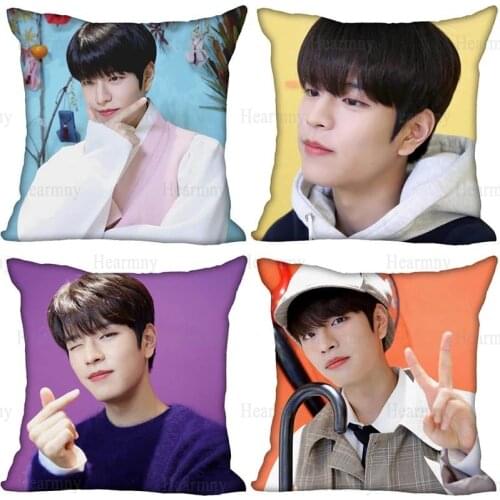 Stray Kids Seungmin Pillow Cover Bedroom Home Office Decorative Pillowcase Square Zipper Pillow Cases Satin Fabric Eco-Friendly
