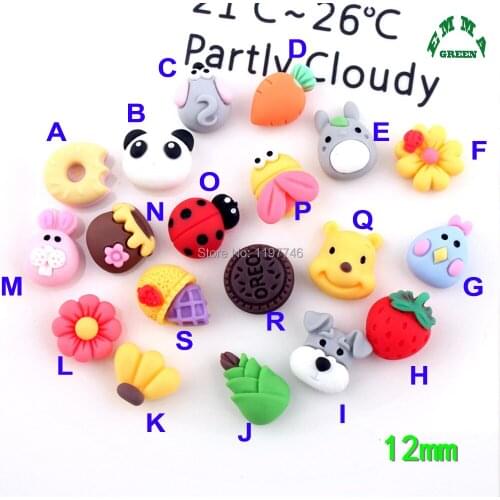 Kawaii Resin Cartoon Animals Cabochons 30pcs Flatback Flat Back Resin Cartoon Cabochon Charms for slime